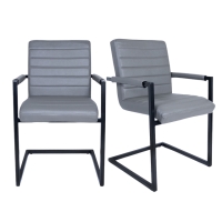 2x Lifa Living Eetkamerstoel Adelaide | Donkergrijs